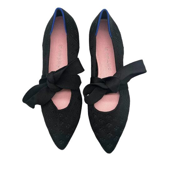 Rothy's Mary Jane Black Shimmer Pointed in Black‎ Size 8 - Picture 1 of 7
